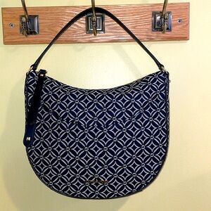 Michael Kors Dover Half-Moon Shoulder Hobo Bag Navy Blue NWT